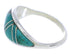 Sterling Silver Turquoise Inlay Ring Size 5-1/4 ZX36268